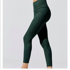 Carbon38 Leopard Green Ribbed Leggings